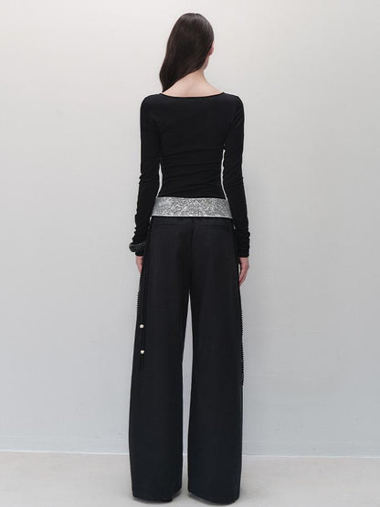 AnnoMundi Lace Knit Beaded Tee