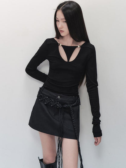 AnnoMundi Lace Knit Beaded Tee