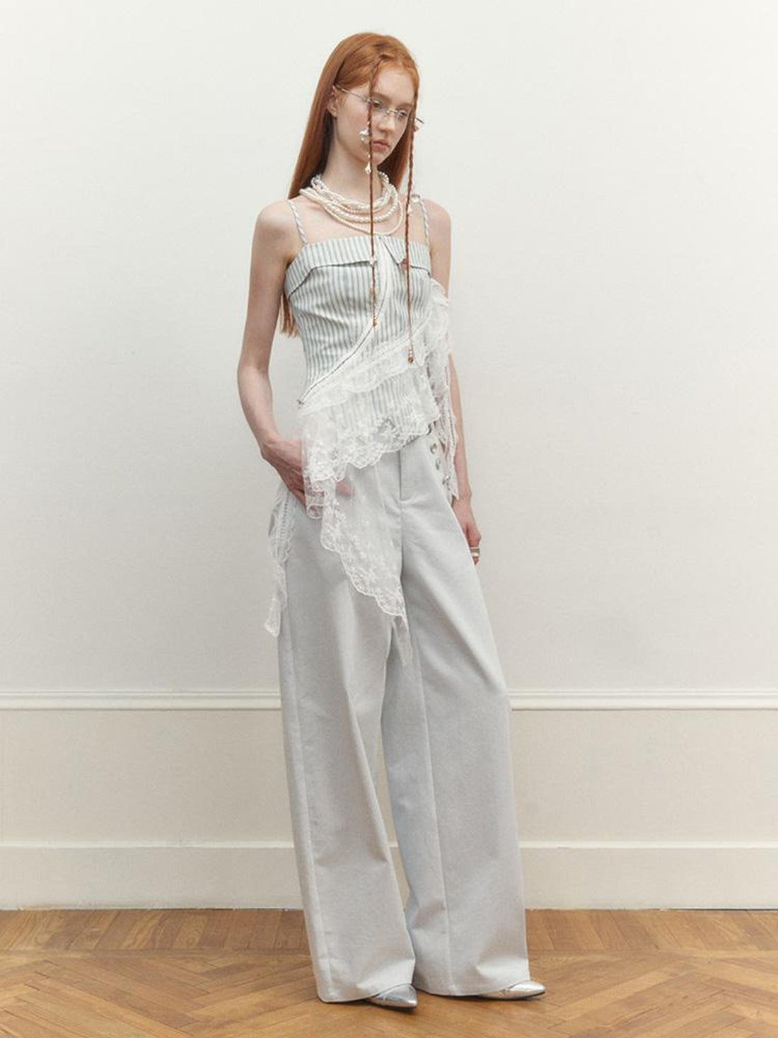 AnnoMundi Lace Trimmed Asymmetric Camisole