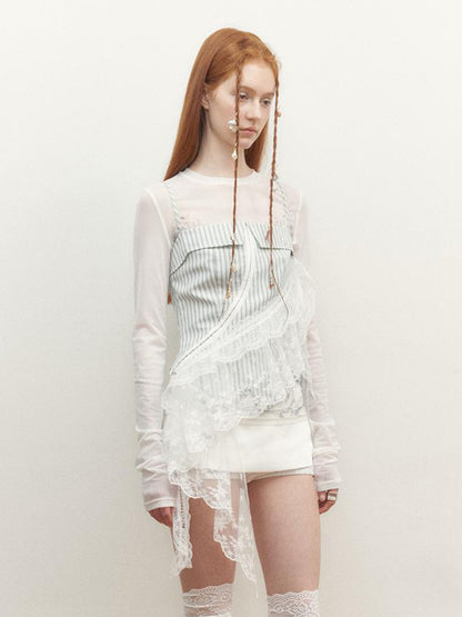 AnnoMundi Lace Trimmed Asymmetric Camisole