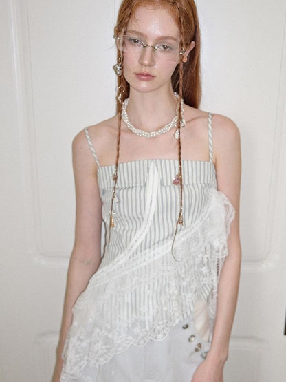 AnnoMundi Lace Trimmed Asymmetric Camisole