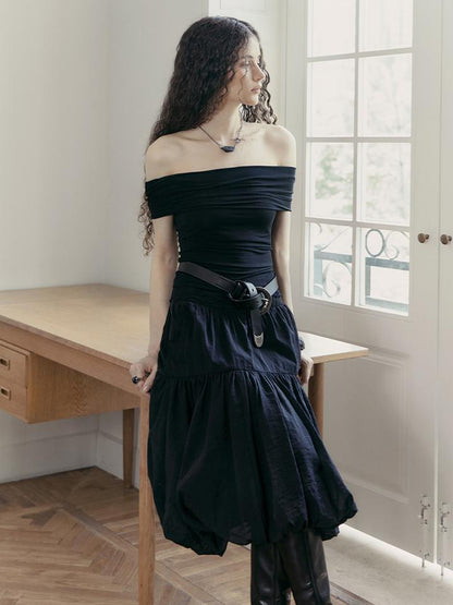 AnnoMundi Lace Trimmed Crop Knit Top With Adjustable Neckline