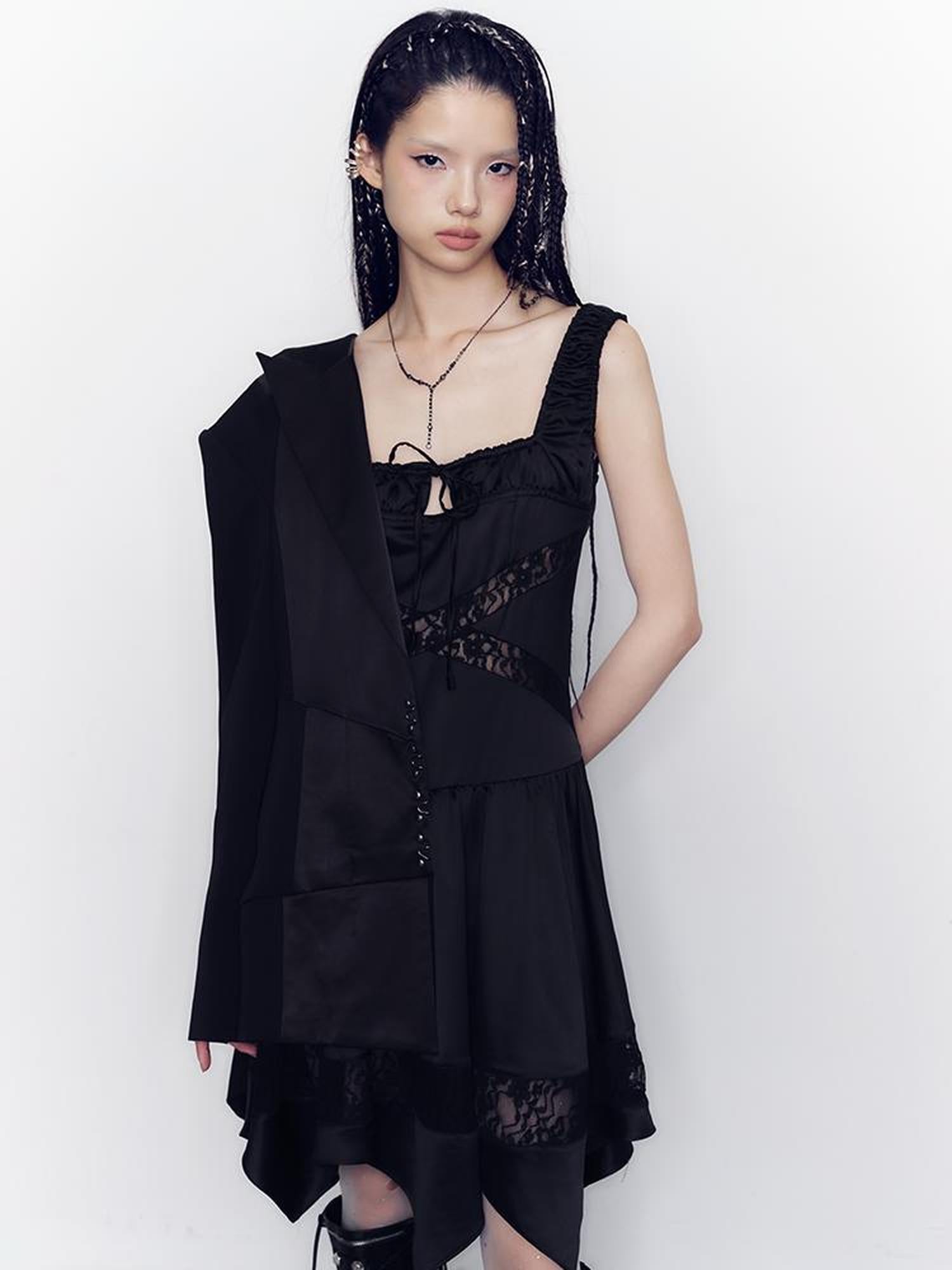 AnnoMundi Lace Trimmed Cutout Petal Hem Sundress