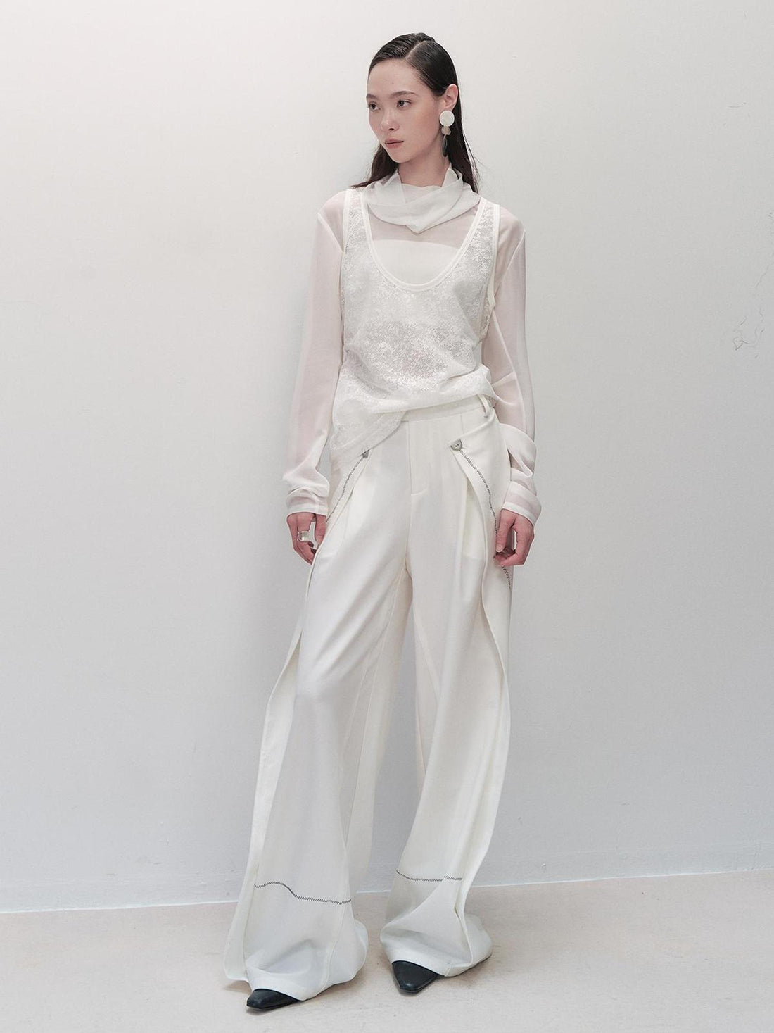 AnnoMundi Lace Trimmed Sheer Mesh Sun Protection Vest