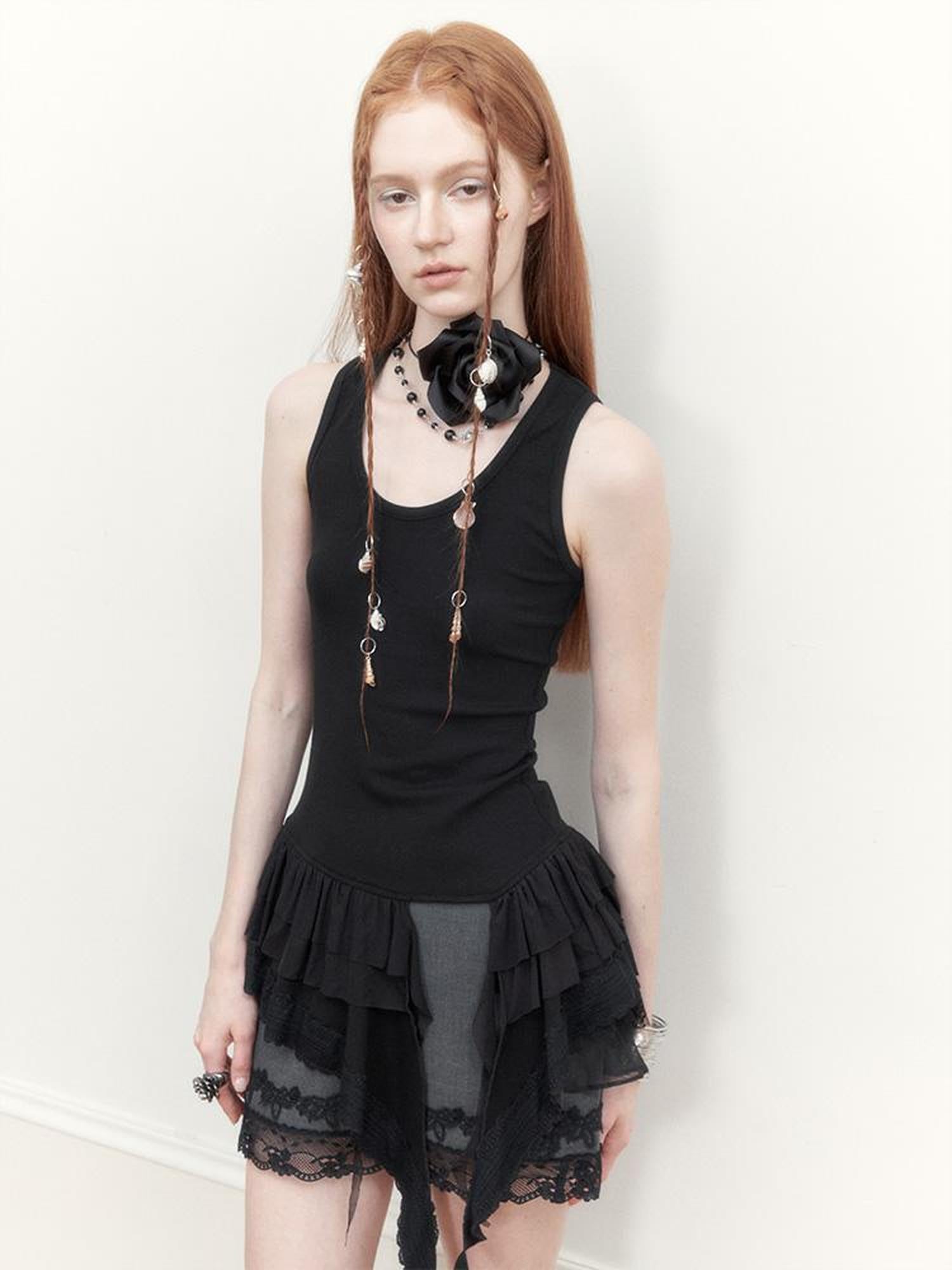 AnnoMundi Layered Lace A Line Skirt