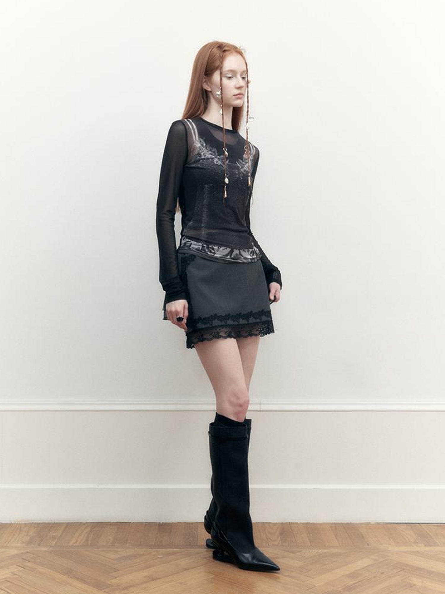 AnnoMundi Layered Lace A Line Skirt
