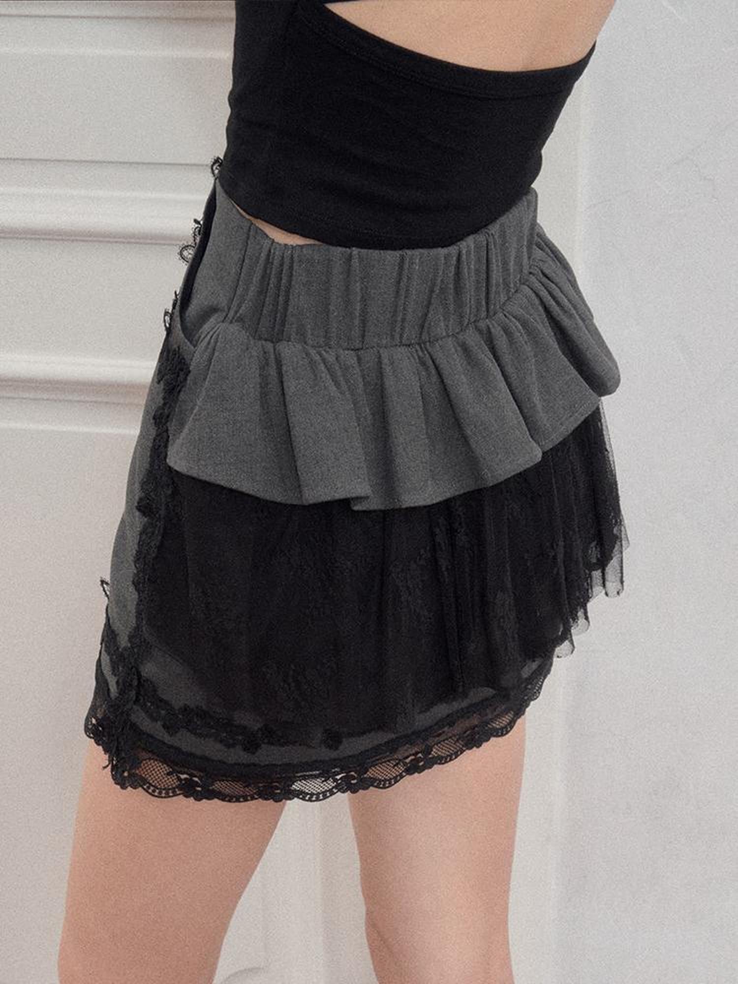 AnnoMundi Layered Lace A Line Skirt