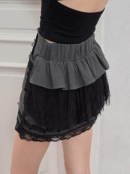 AnnoMundi Layered Lace A Line Skirt