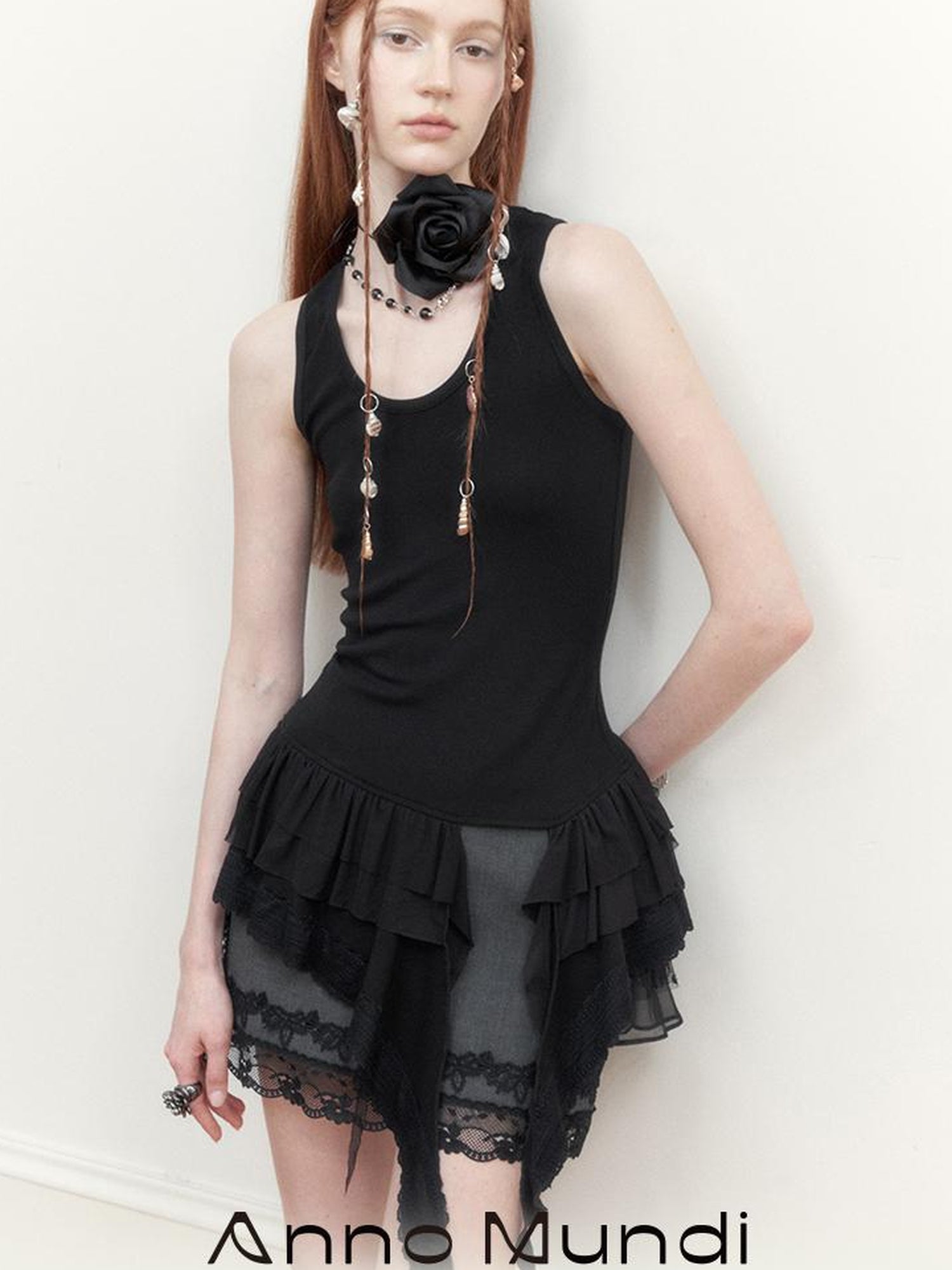 AnnoMundi Layered Lace A Line Skirt