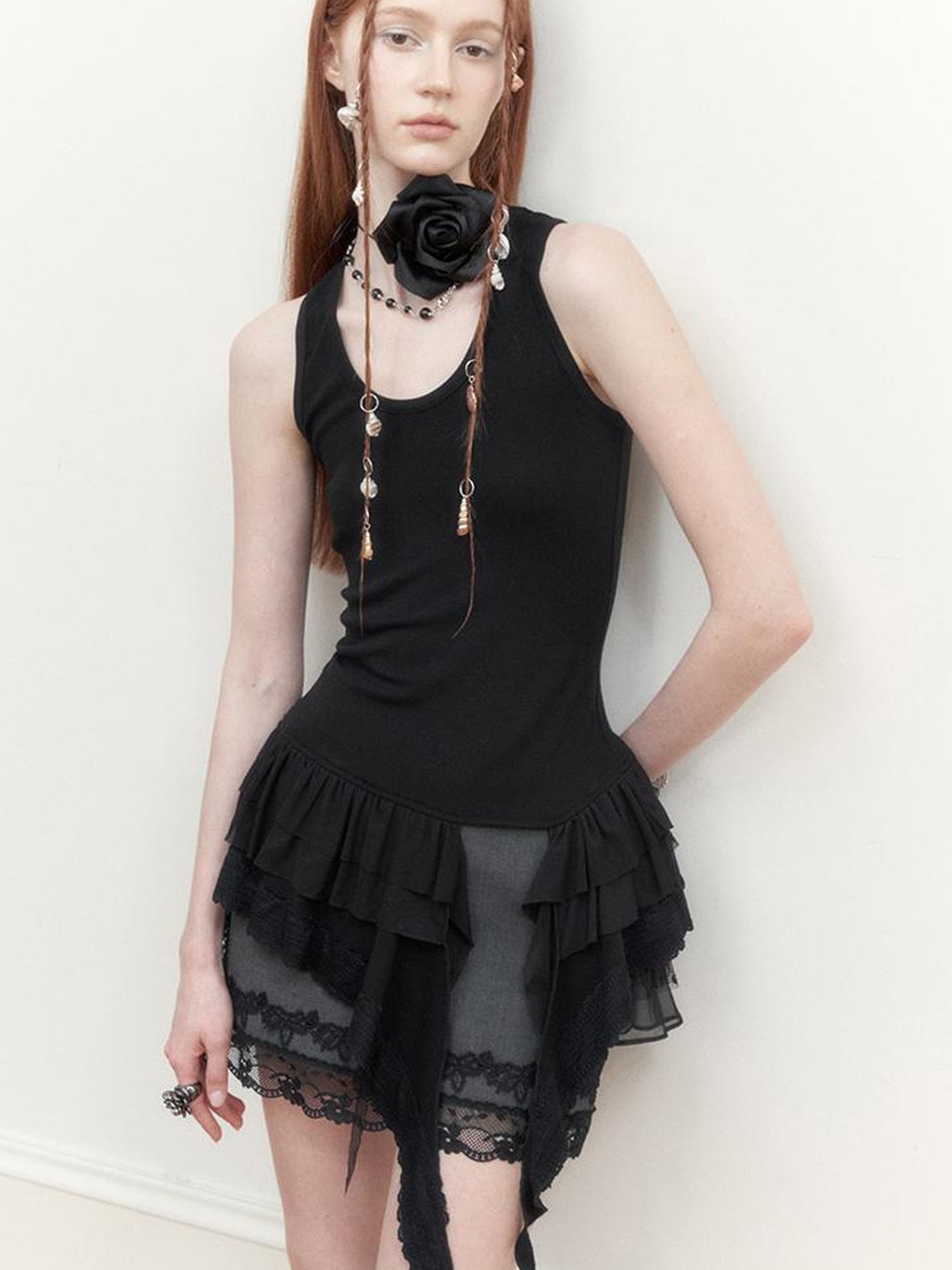 AnnoMundi Layered Lace A Line Skirt