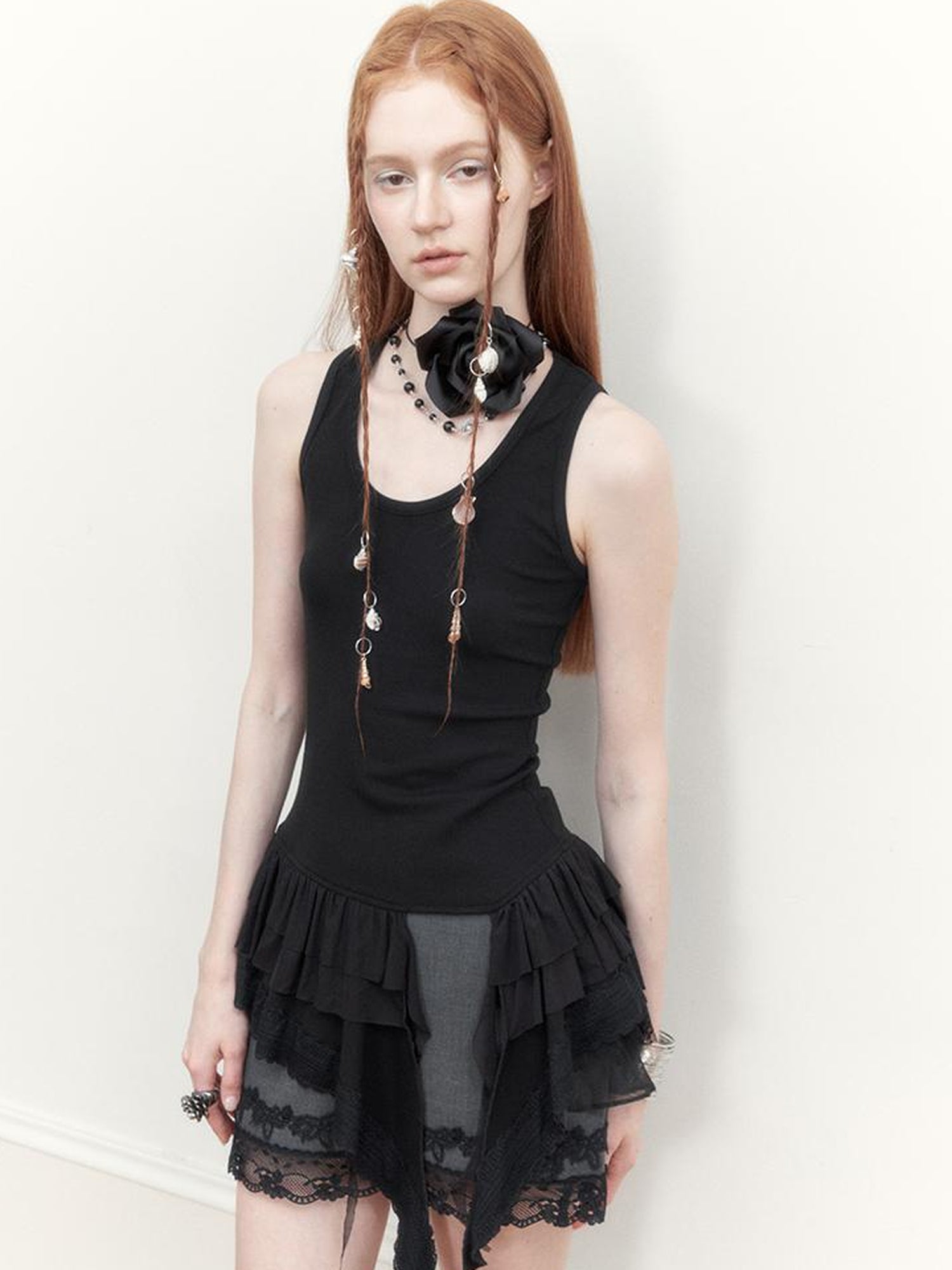 AnnoMundi Layered Lace A Line Skirt