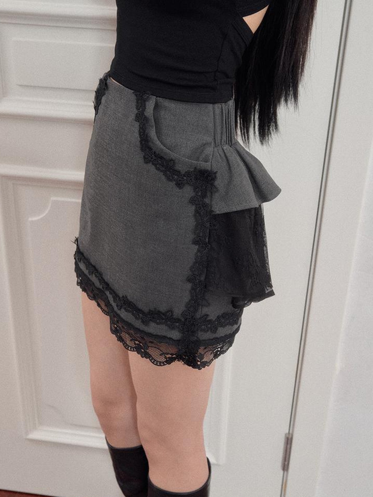 AnnoMundi Layered Lace A Line Skirt