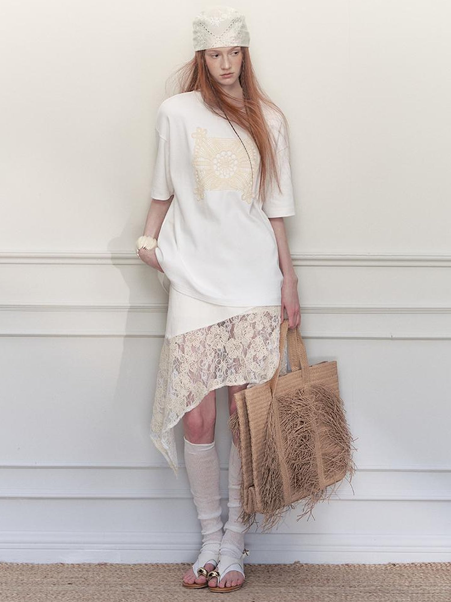 AnnoMundi Layered Lace Asymmetrical A Line Skirt