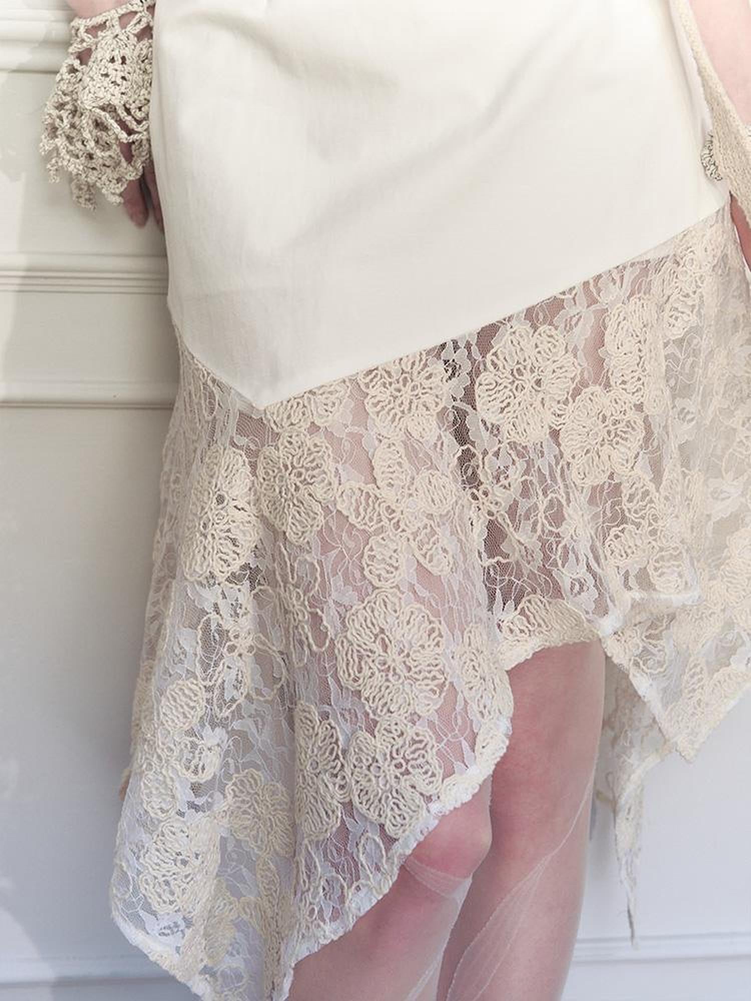 AnnoMundi Layered Lace Asymmetrical A Line Skirt