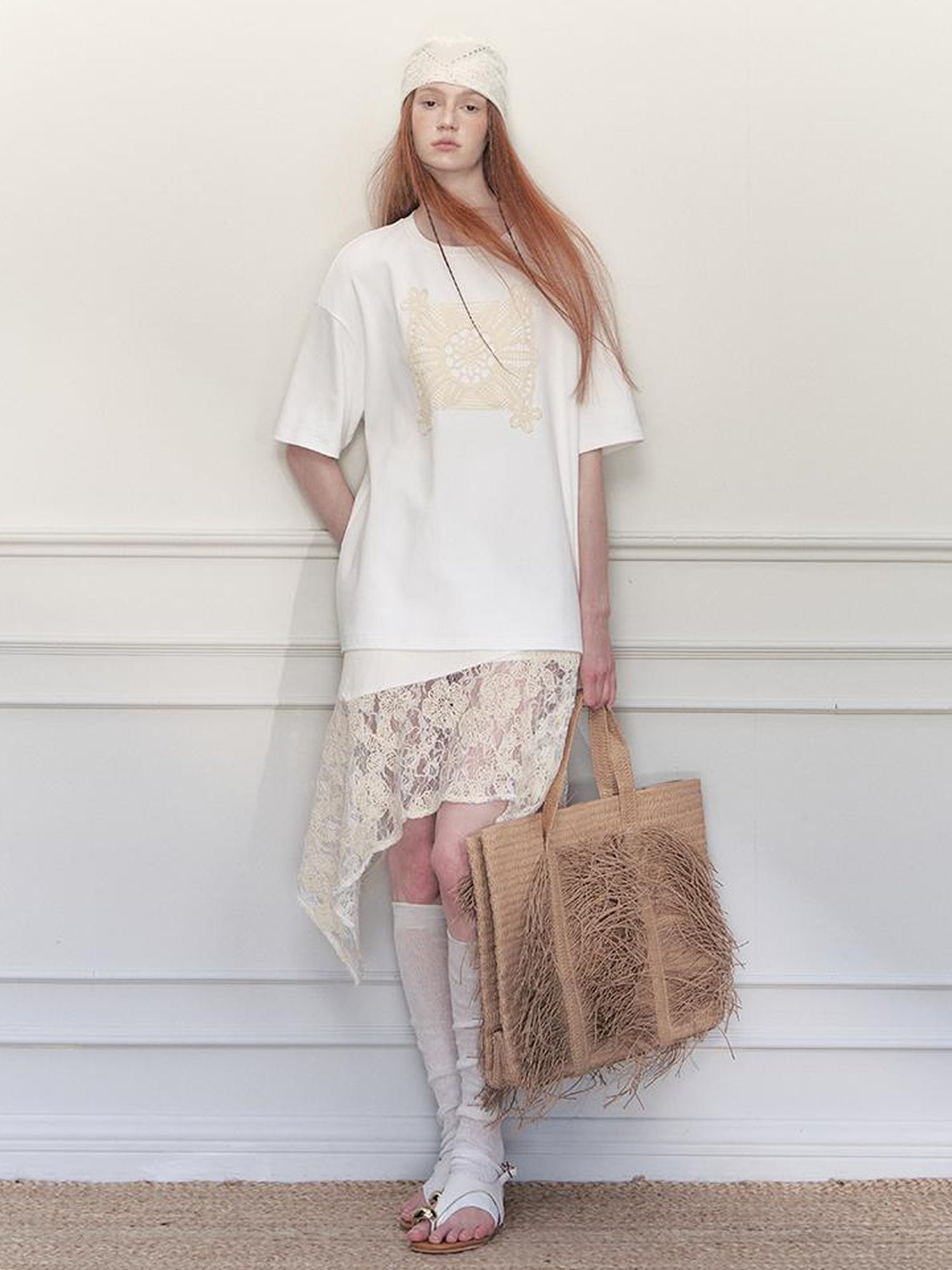 AnnoMundi Layered Lace Asymmetrical A Line Skirt