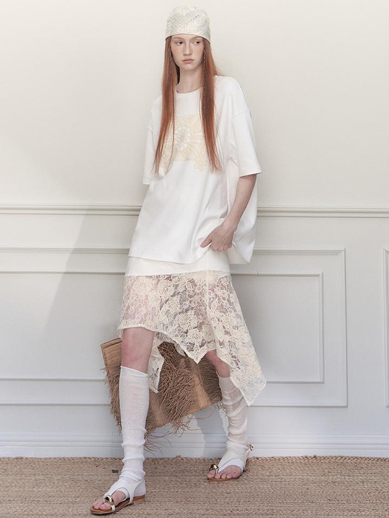 AnnoMundi Layered Lace Asymmetrical A Line Skirt