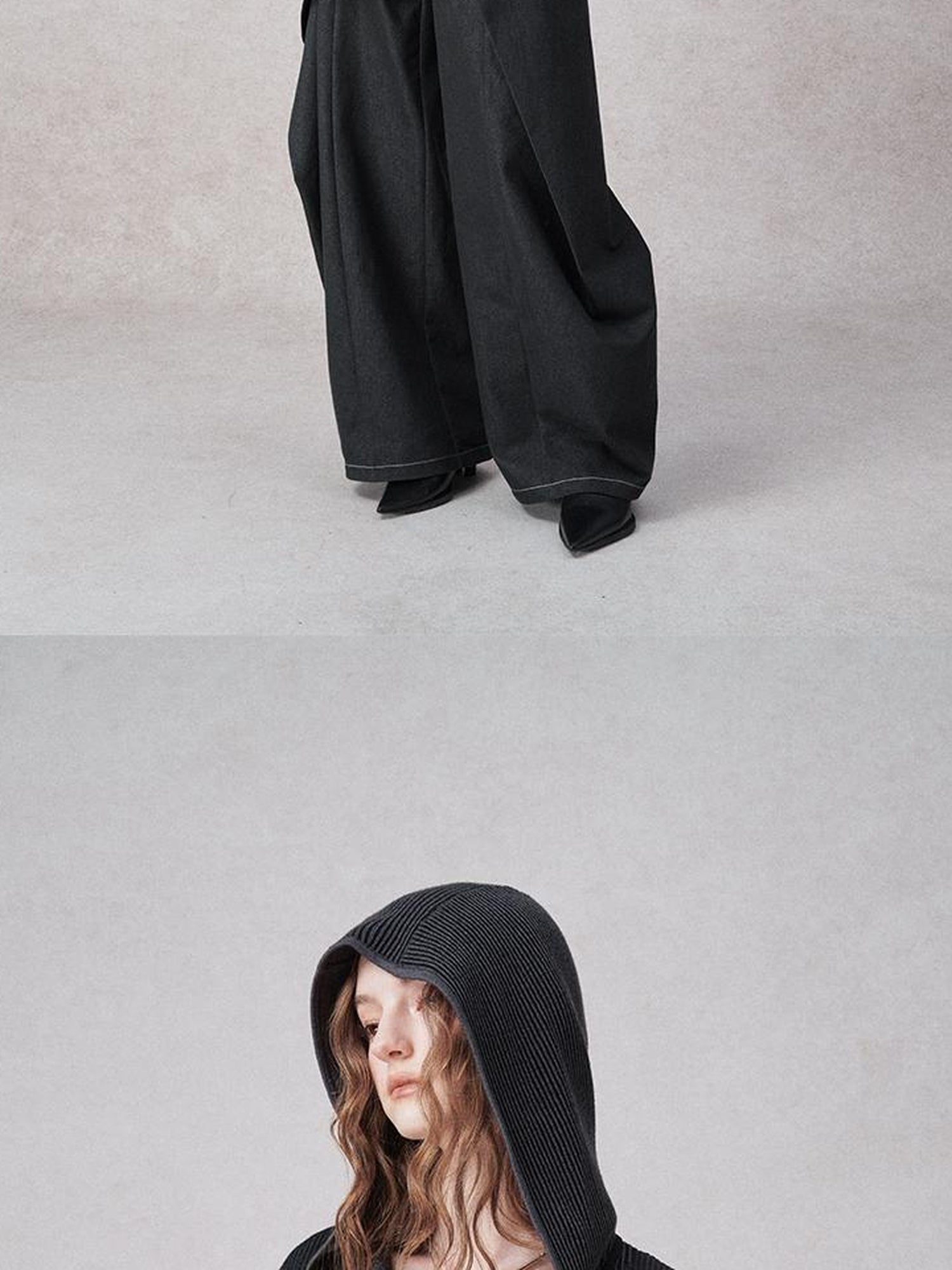 AnnoMundi Light Stealth Hooded Knit Split Top