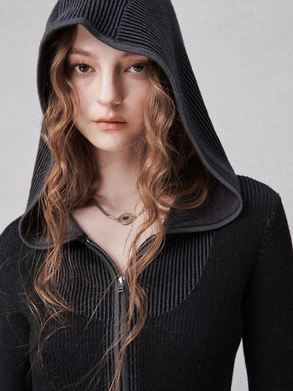 AnnoMundi Light Stealth Hooded Knit Split Top