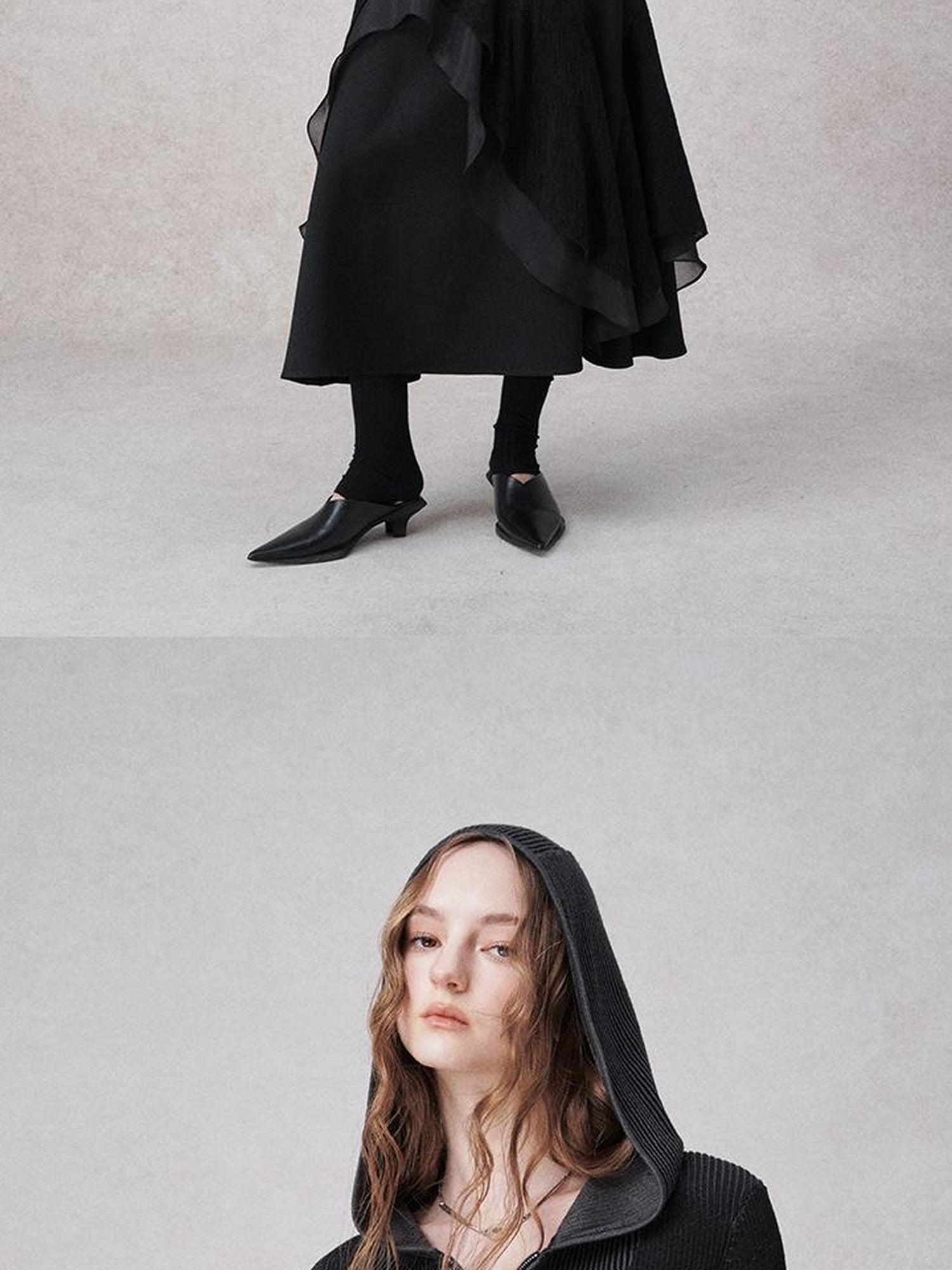 AnnoMundi Light Stealth Hooded Knit Split Top