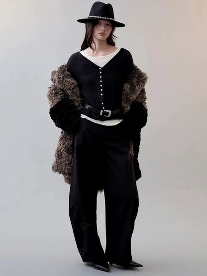 Lightweight Shell Button Knit Cardigan Cardigan