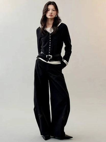 Lightweight Shell Button Knit Cardigan Cardigan