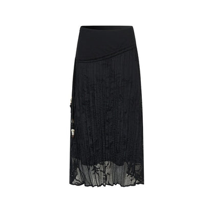 AnnoMundi_Little_Black_Pleated_Loose_Fit_Mid_Waist_Matte_Polyester_For_Women_Midi_Skirts_MISSTT