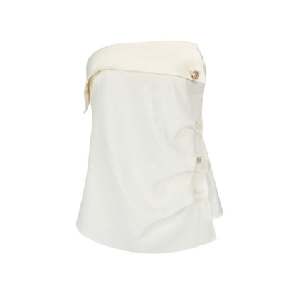AnnoMundi Low Saturation Pleated Sheen 3D Folded Edge Shell Women&
