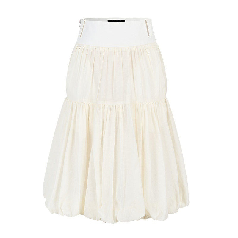 AnnoMundi Mid Length Spliced Sheer Waist Puffed Women&