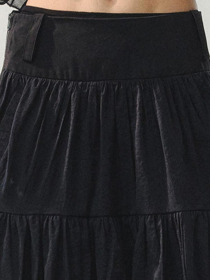 AnnoMundi Mid Length Spliced Sheer Waist Puffed Women&
