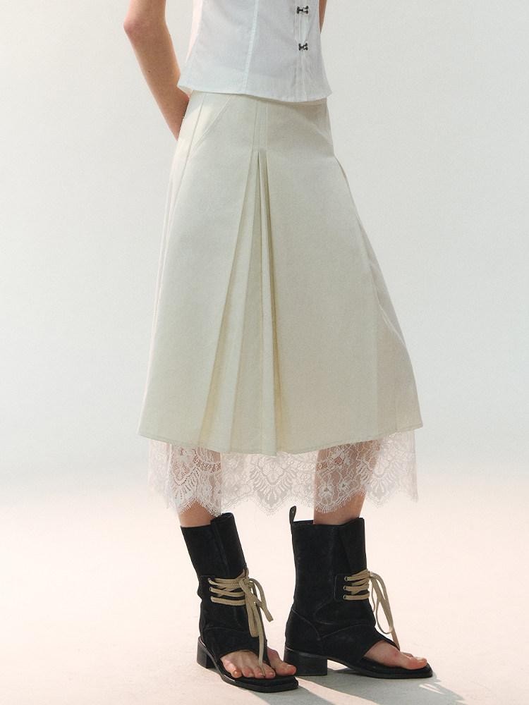 AnnoMundi Midnight Asymmetric Pleated A Line Women&