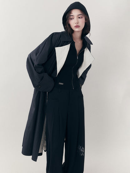 AnnoMundi Midnight Vintage Slim Hooded Zipper Pullover Women&