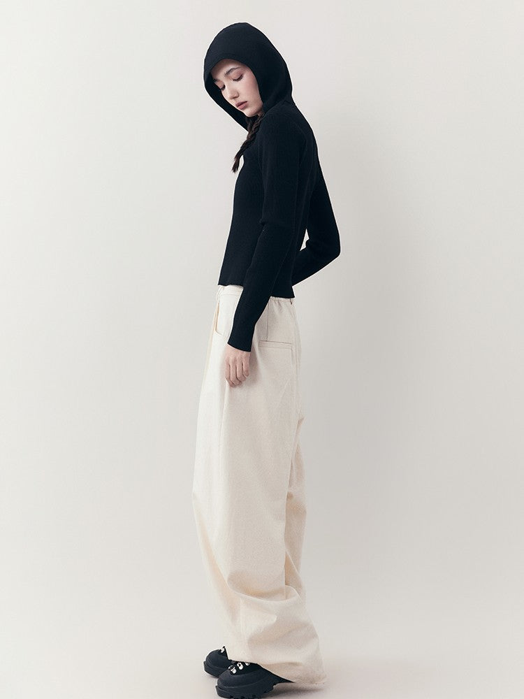 AnnoMundi Midnight Vintage Slim Hooded Zipper Pullover Women&