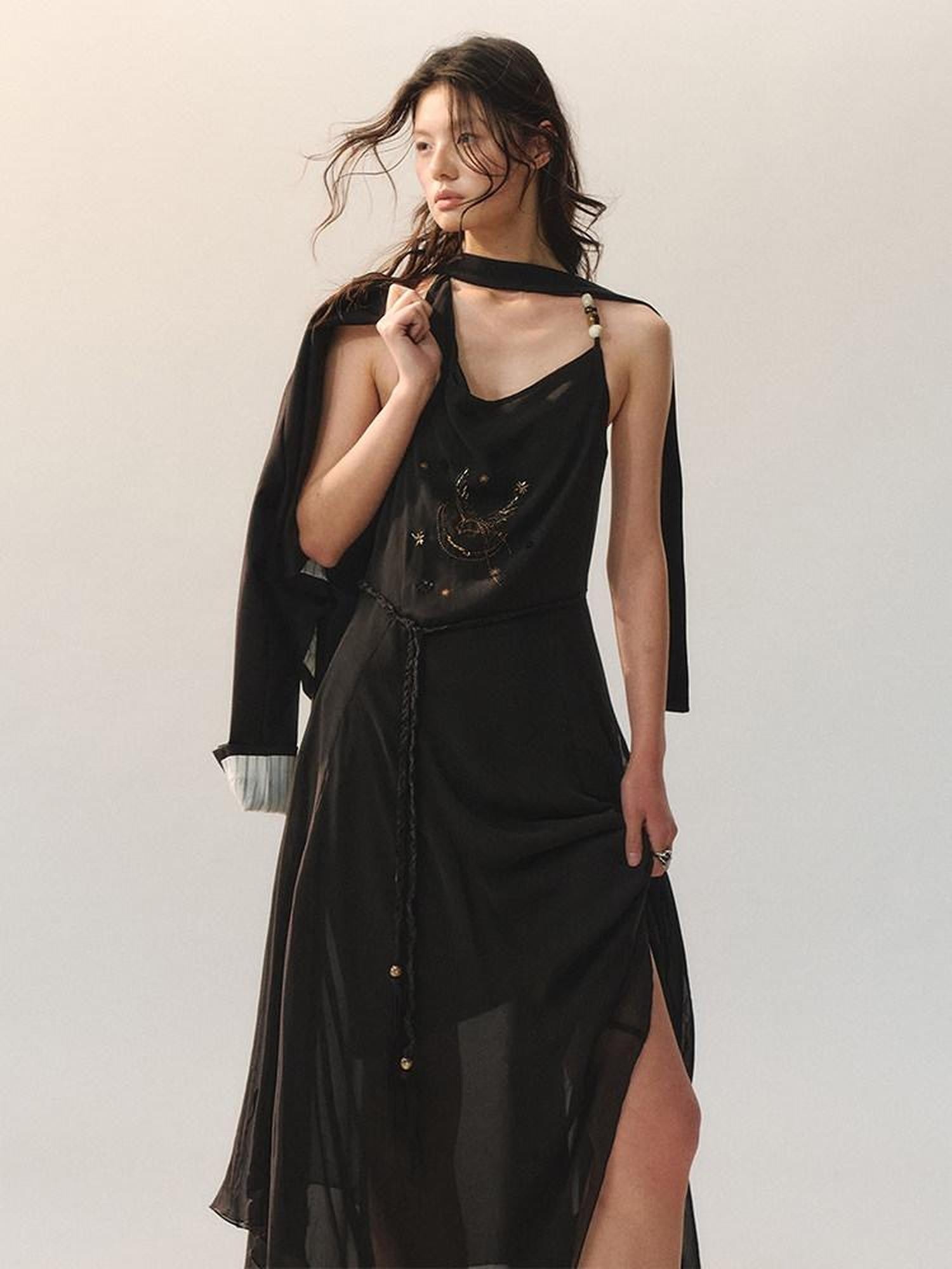 AnnoMundi Moon Shadow Star Beaded Embroidery Women&