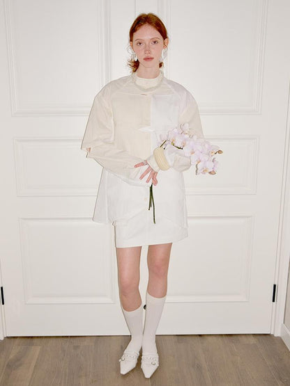 AnnoMundi Multi Pocket A Line Denim Mini Skirt