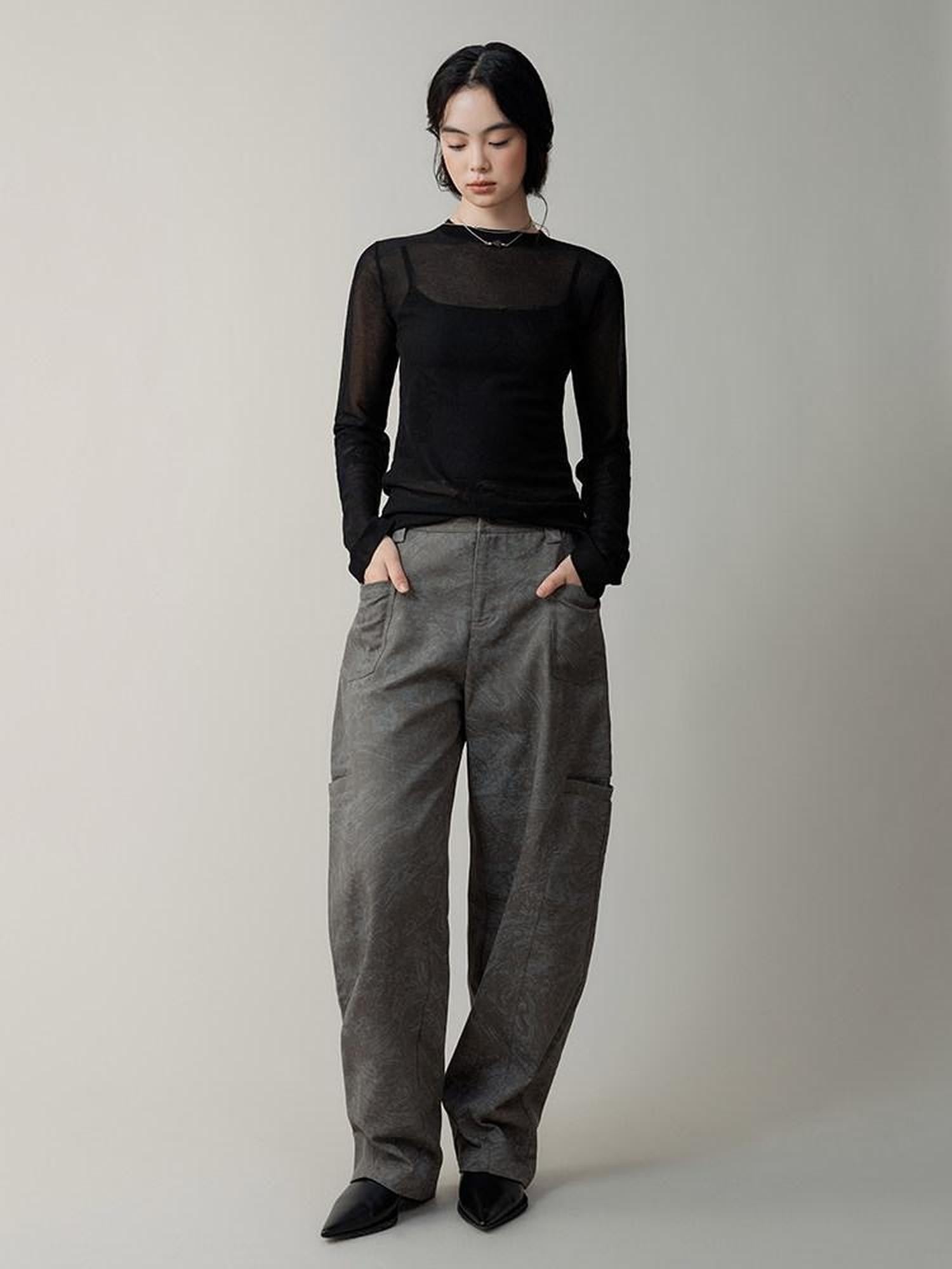 AnnoMundi Mystic Shadow Sheer Rose Jacquard Knit Women&