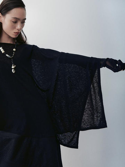 AnnoMundi Nightfall Edge Asymmetric Tunic V Neck T Shirt Long Sleeve