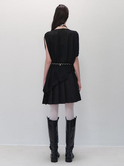AnnoMundi Nightfall Edge Asymmetric Tunic V Neck T Shirt Long Sleeve