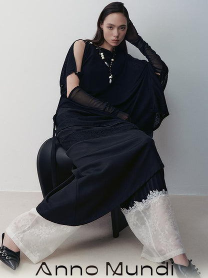 AnnoMundi Nightfall Edge Asymmetric Tunic V Neck T Shirt Long Sleeve