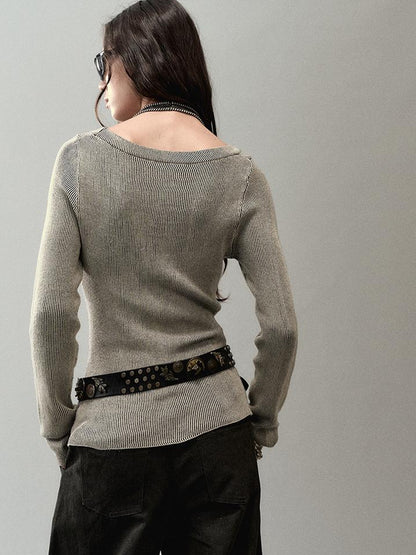 AnnoMundi Overlap Knit V Neck Layered Camisole Top