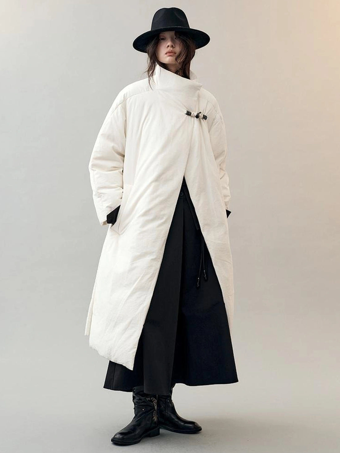 AnnoMundi Oversized Lapel Goose Down Coat Down Jacket