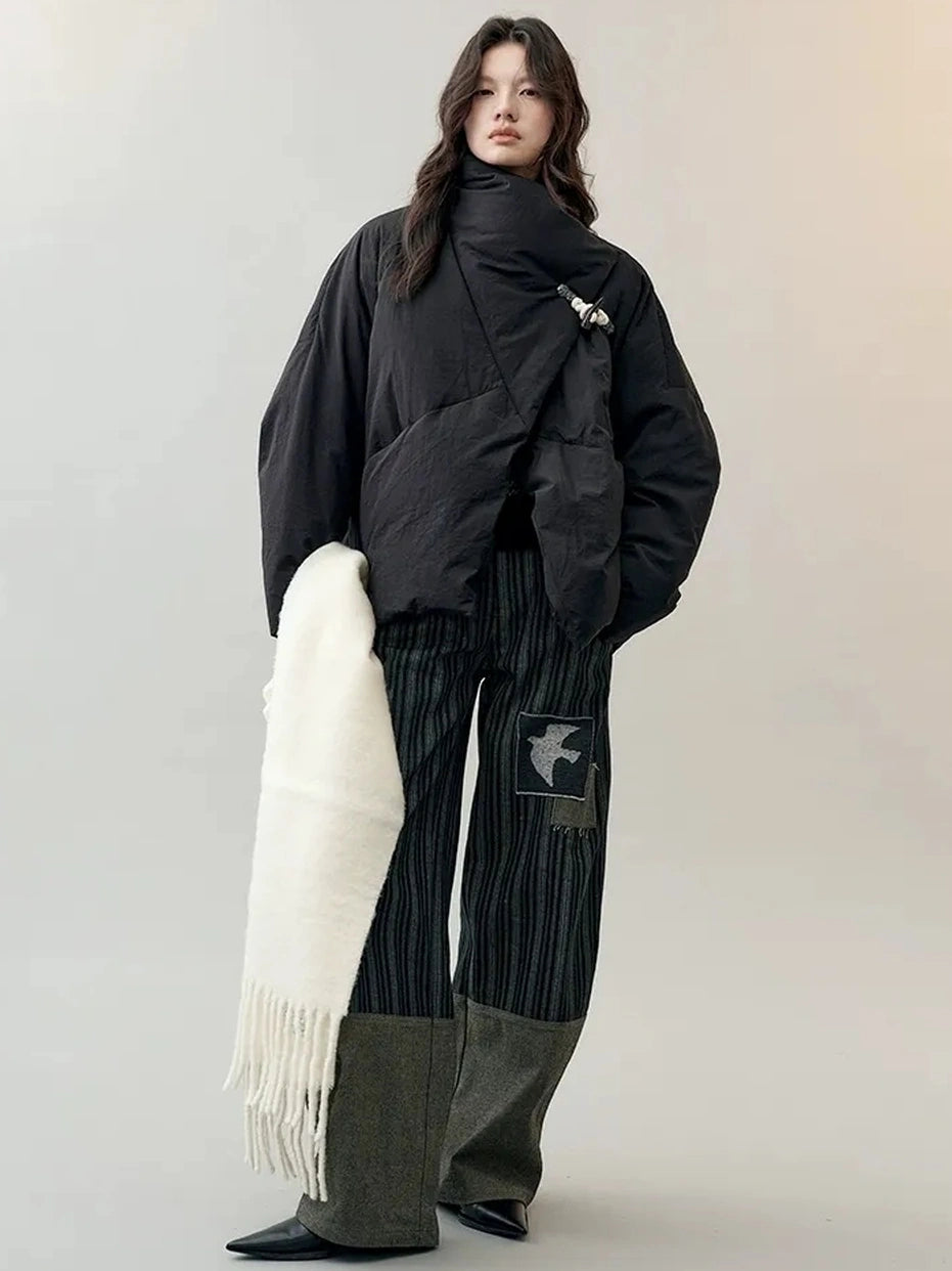 AnnoMundi Oversized Lapel Goose Down Coat Down Jacket