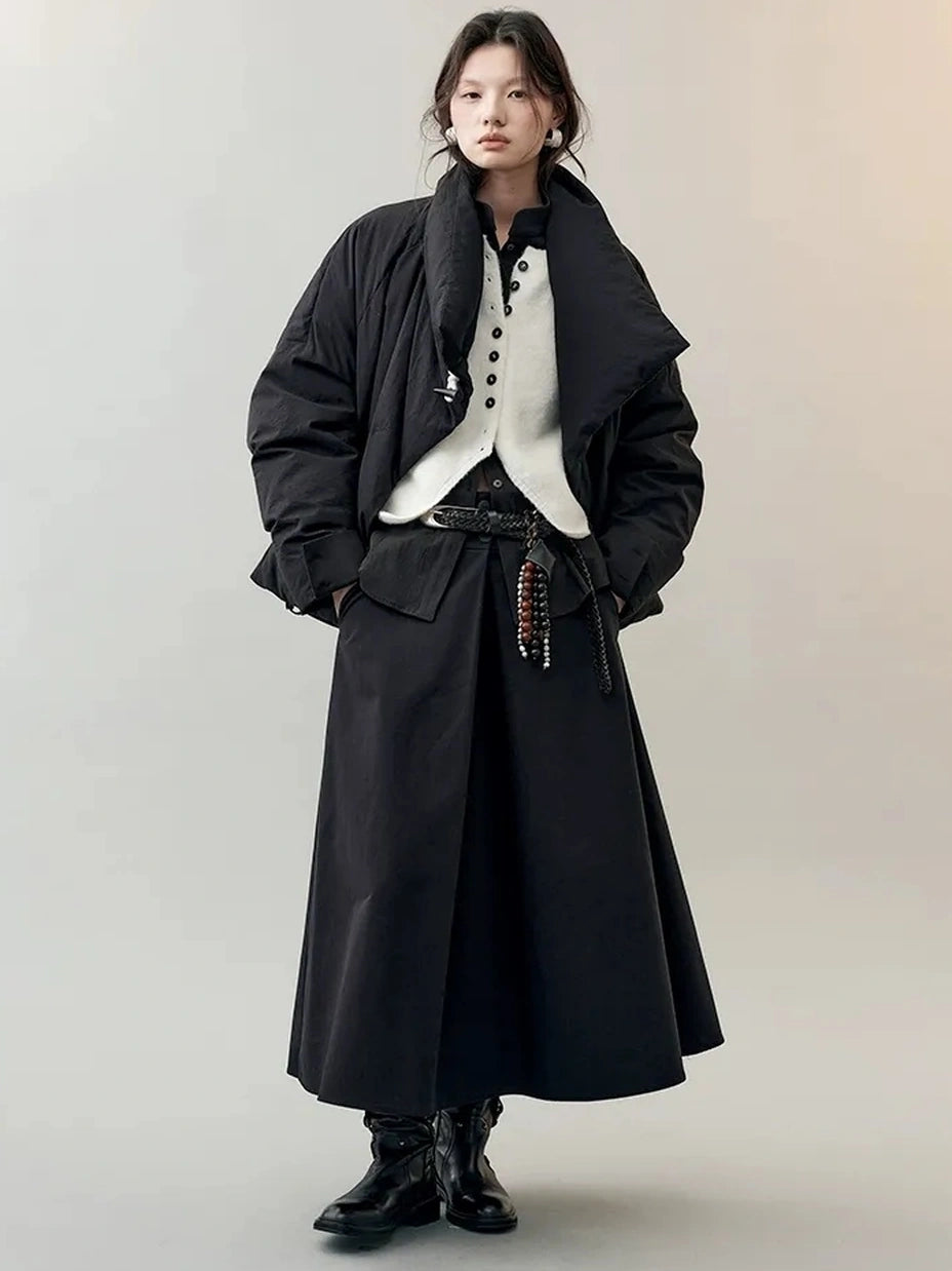AnnoMundi Oversized Lapel Goose Down Coat Down Jacket