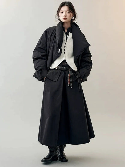 AnnoMundi Oversized Lapel Goose Down Coat Down Jacket