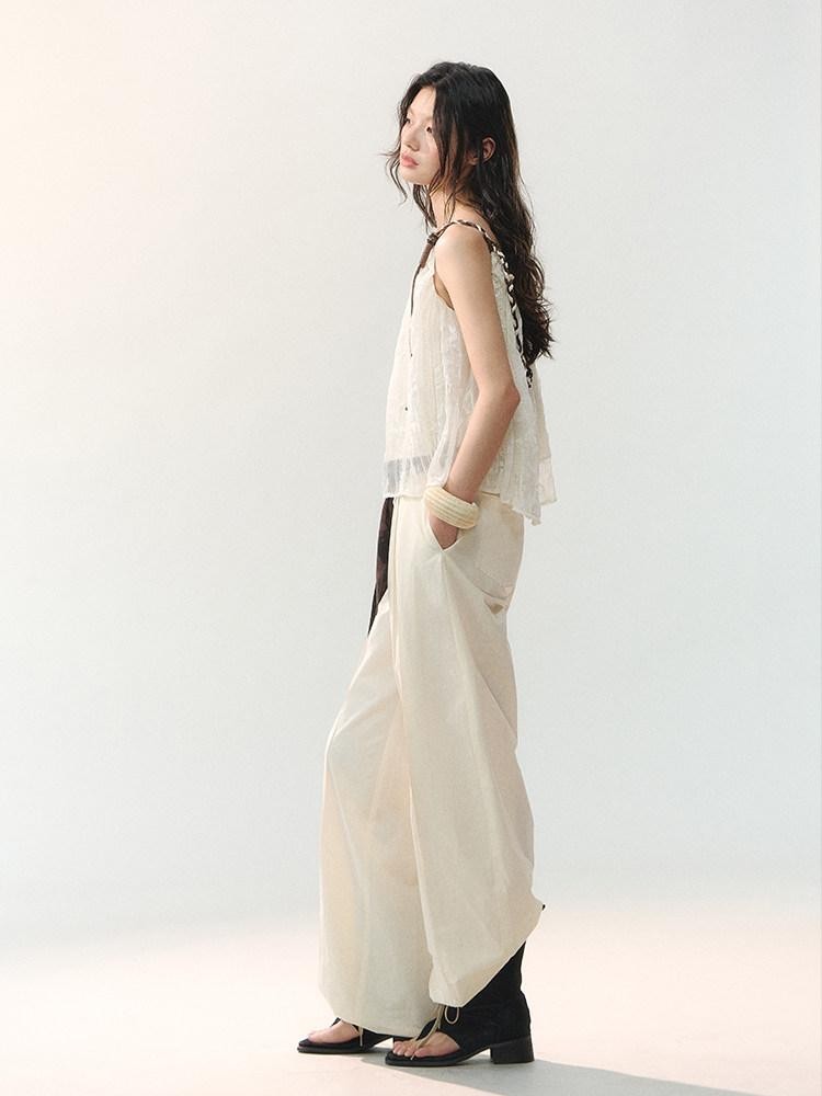 AnnoMundi Oversized Pleated Scarf Tie Waist Women&
