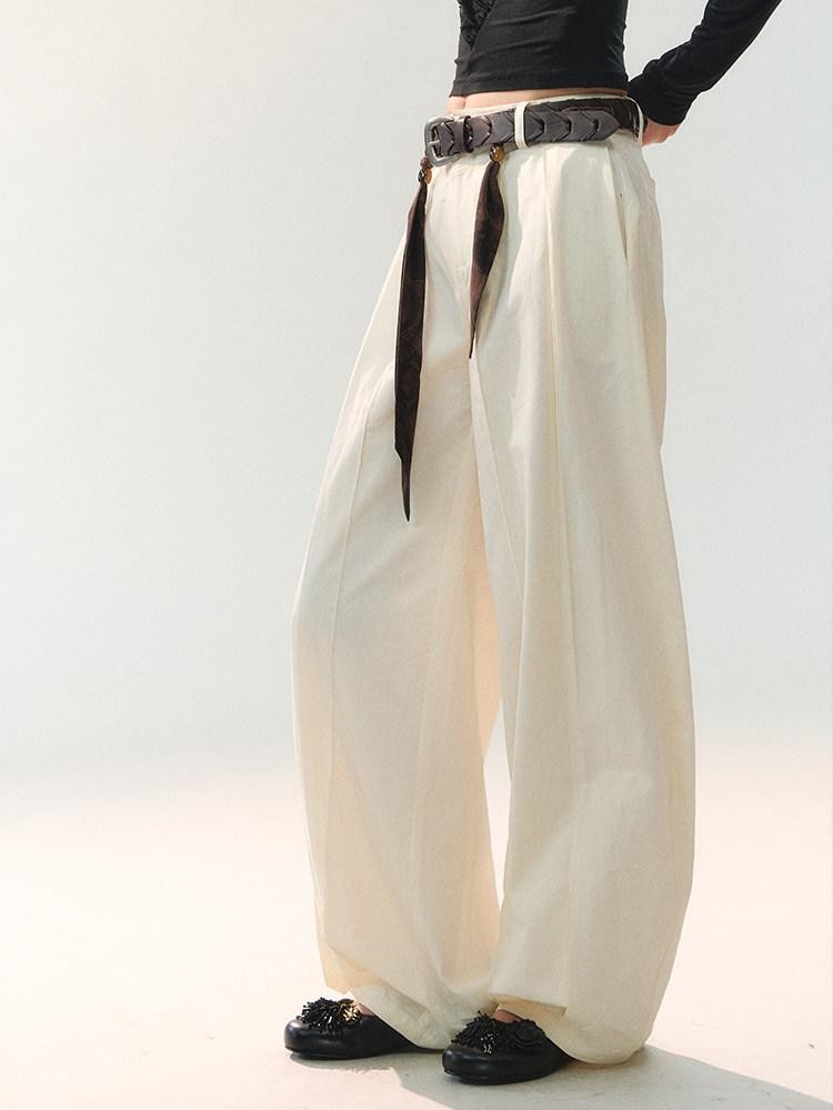 AnnoMundi Oversized Pleated Scarf Tie Waist Women&