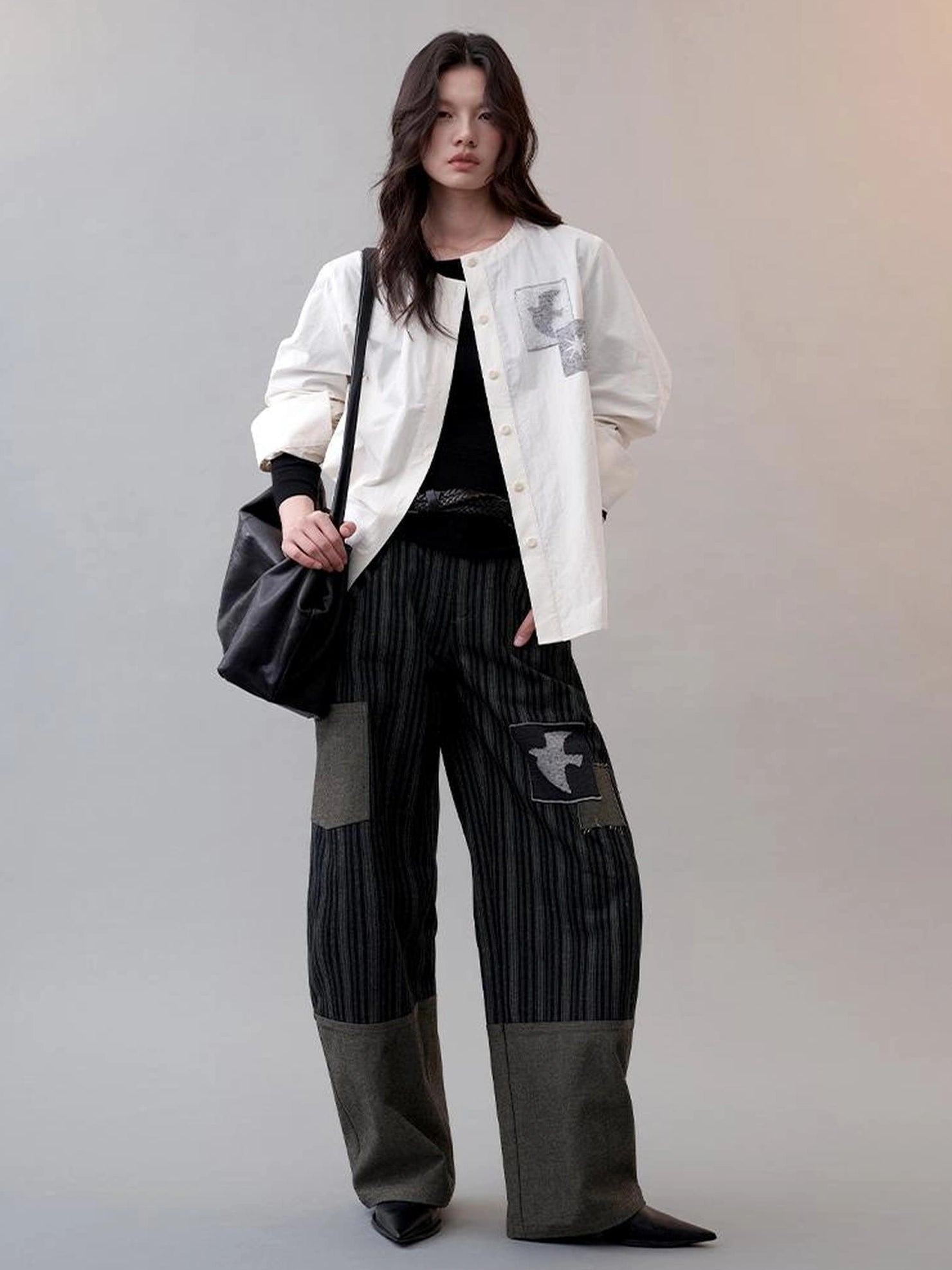 AnnoMundi Patchwork Detail Cotton Shirt Shirts