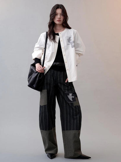 AnnoMundi Patchwork Detail Cotton Shirt Shirts