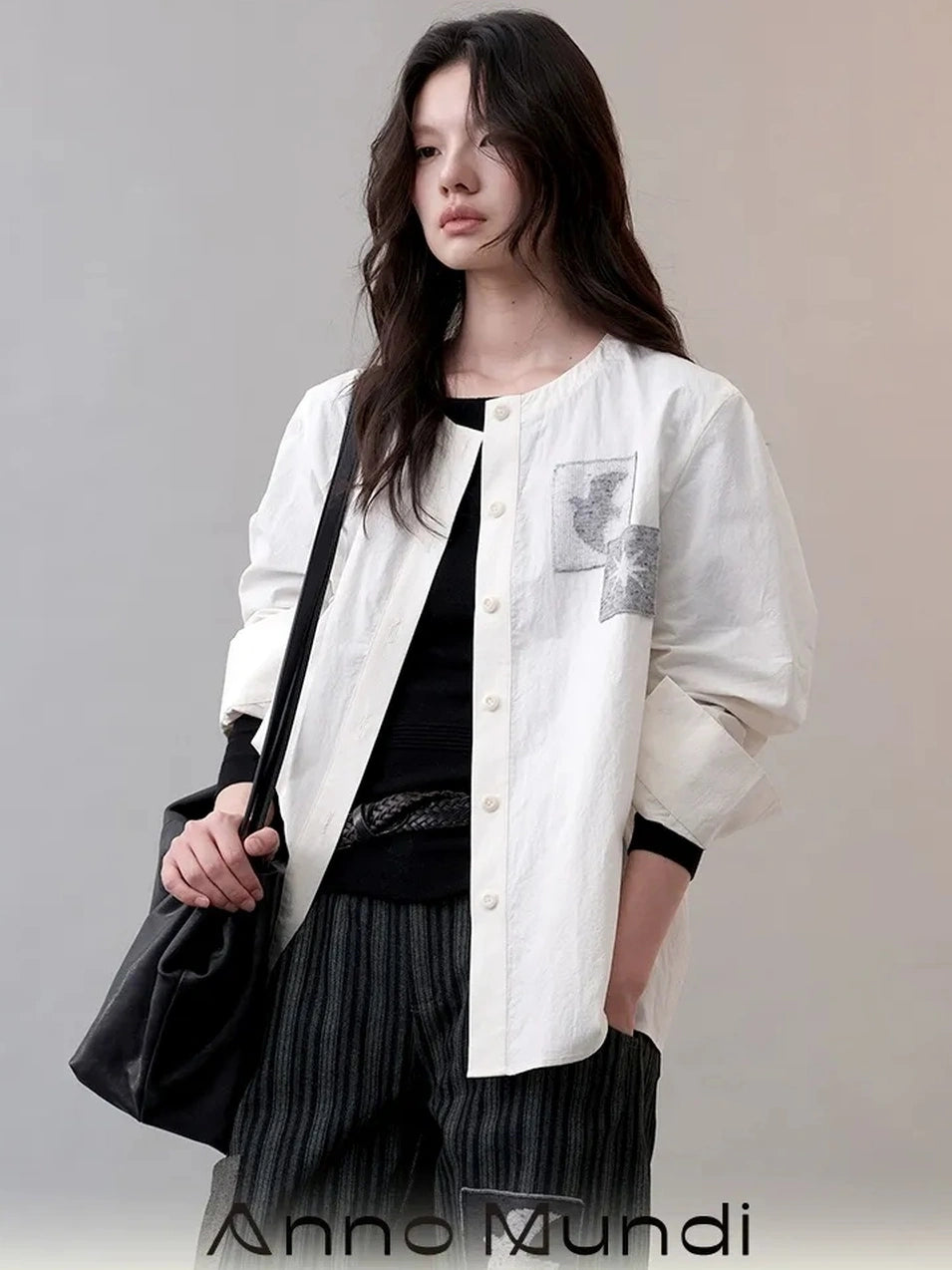 AnnoMundi Patchwork Detail Cotton Shirt Shirts