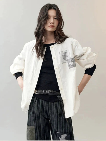 AnnoMundi Patchwork Detail Cotton Shirt Shirts