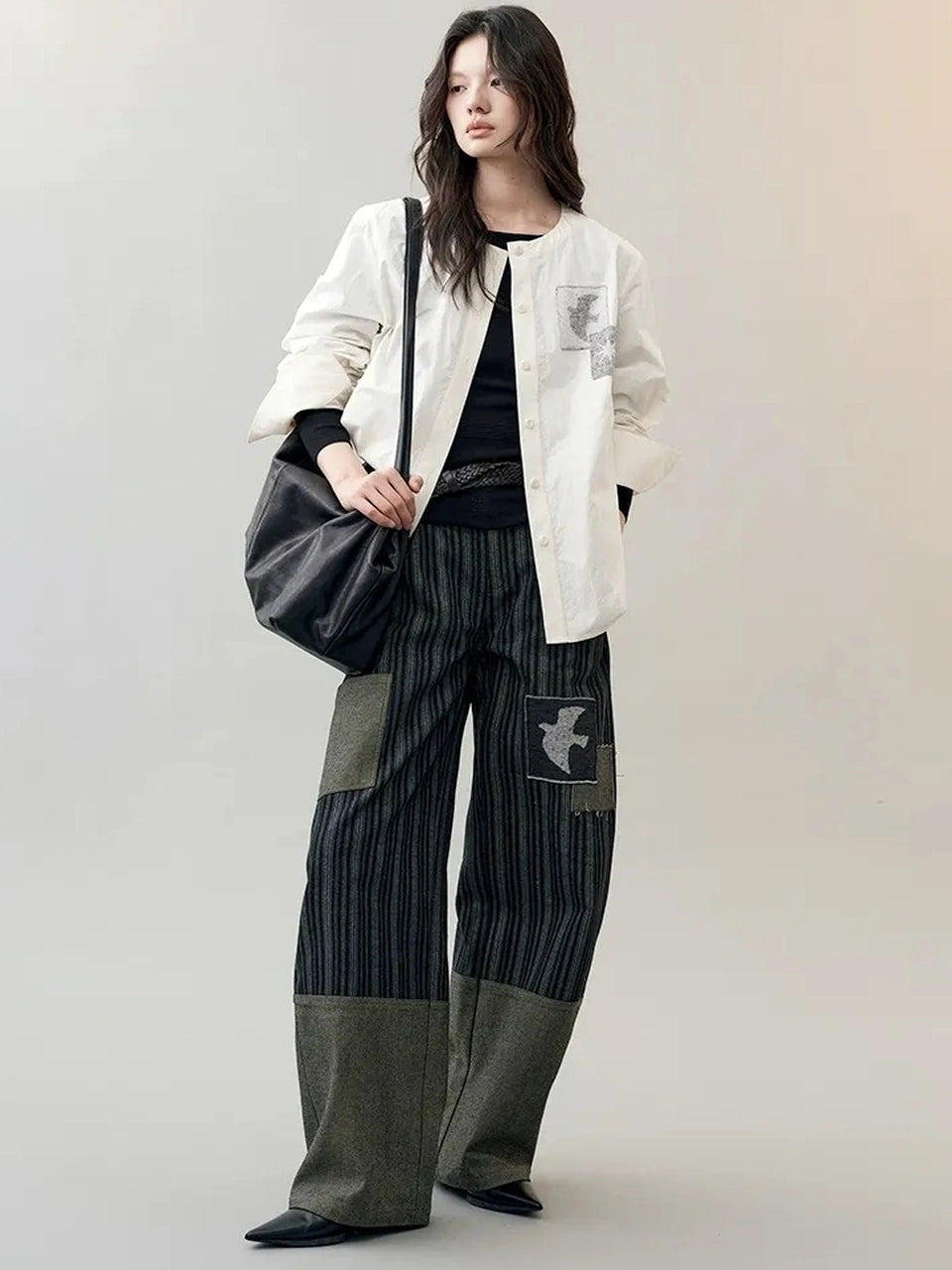 AnnoMundi Patchwork Detail Cotton Shirt Shirts